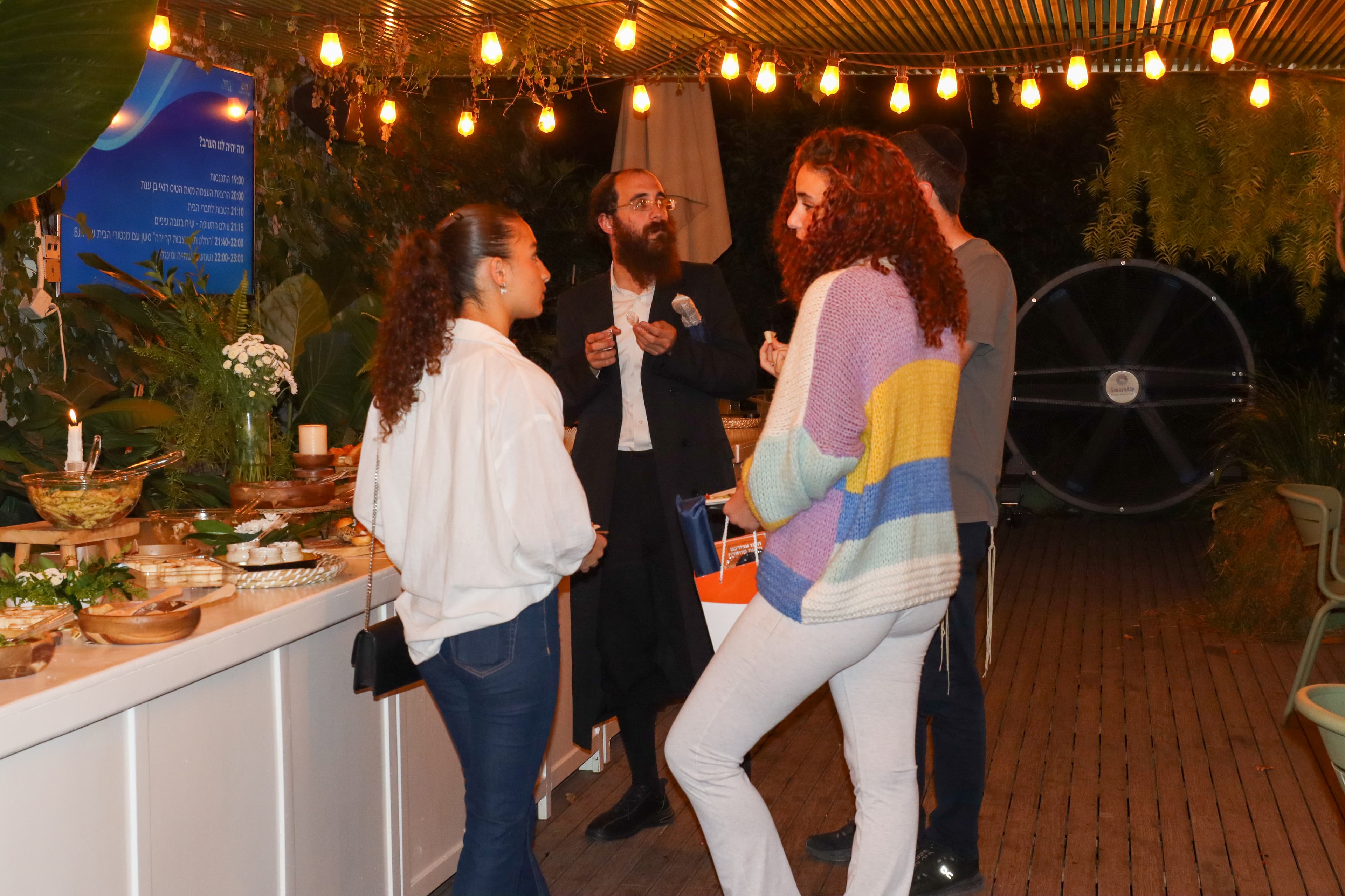 Networking conversations at the social evening
